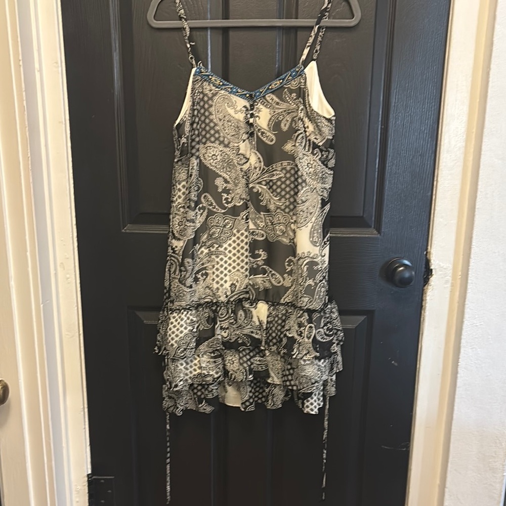 Black and White Paisley Dress